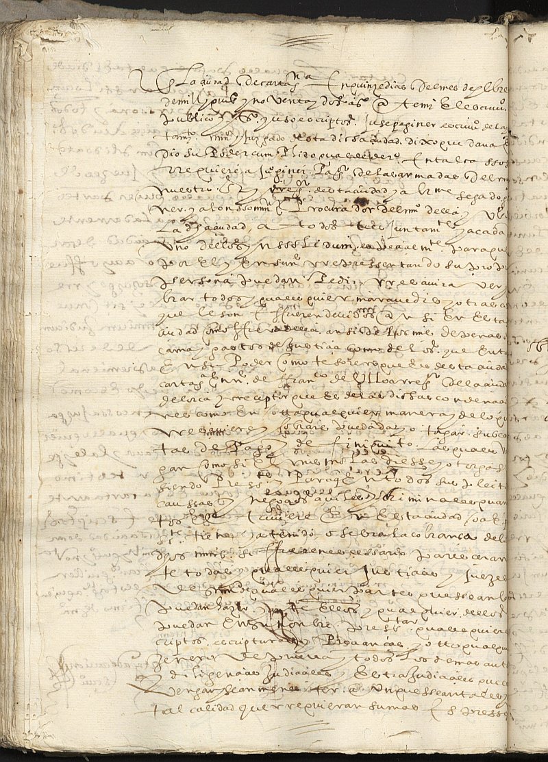 Poder de Iusepe Giner, escribano del ayuntamiento, numerario y del juzgado de Cartagena, a Juan Giner, pagador regio de armadas y regidor de Cartagena, y consortes para cobrar deudas. Año 1592.